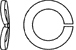 Шайба пружинная одновитковая (гровер), форма А – изогнутая