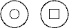 Шайба увеличенная плоская, для деревянных конструкций; форма R - с круглым отверстием, форма V - с квадратным отверстием